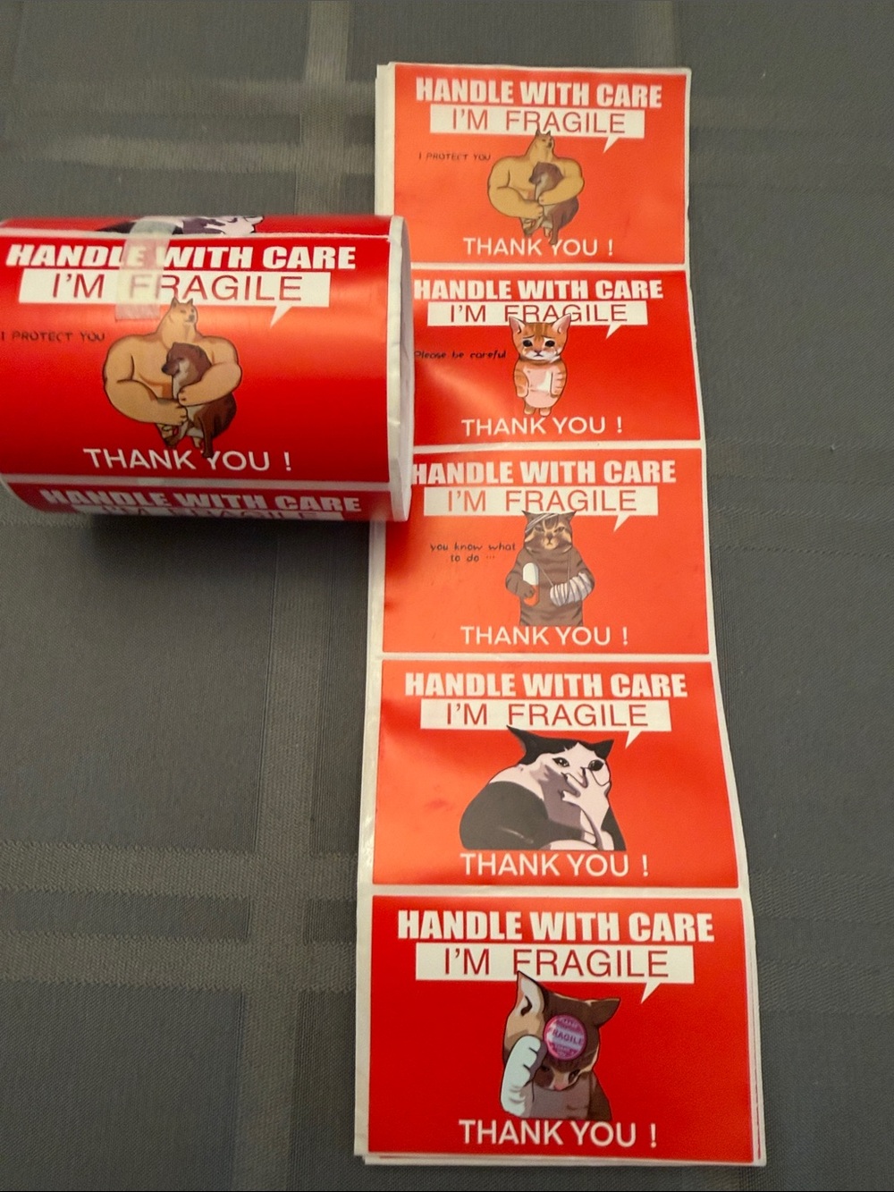Handle With Care I'm Fragile Stickers - 50qty